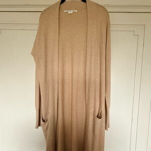 Veronica Beard Danzie Long Sleeve Cardigan Size Medium - Beige